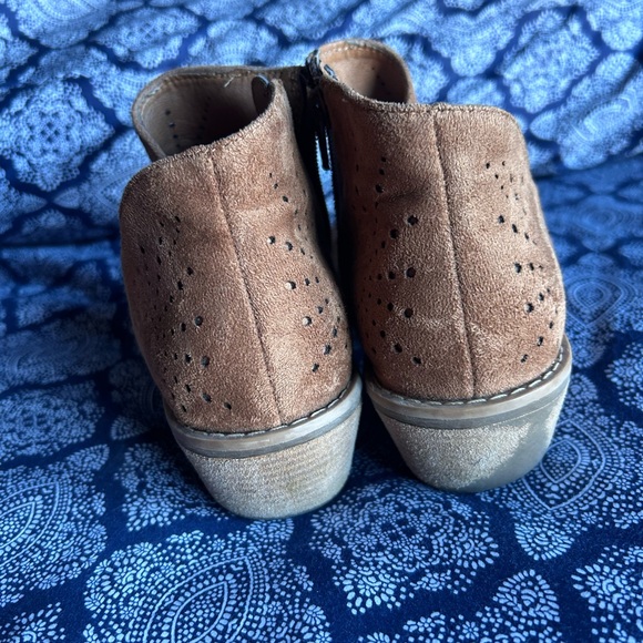 Warm tone Brown Suede Ankle Boots - Picture 2 of 7